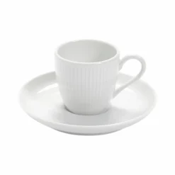 Camif Tasses|Tasses>PILLIVUYT Lot de 6 Tasses à café et soucoupes Plissé