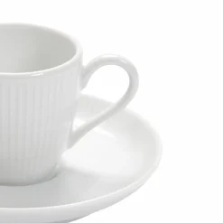 Camif Tasses|Tasses>PILLIVUYT Lot de 6 Tasses à café et soucoupes Plissé