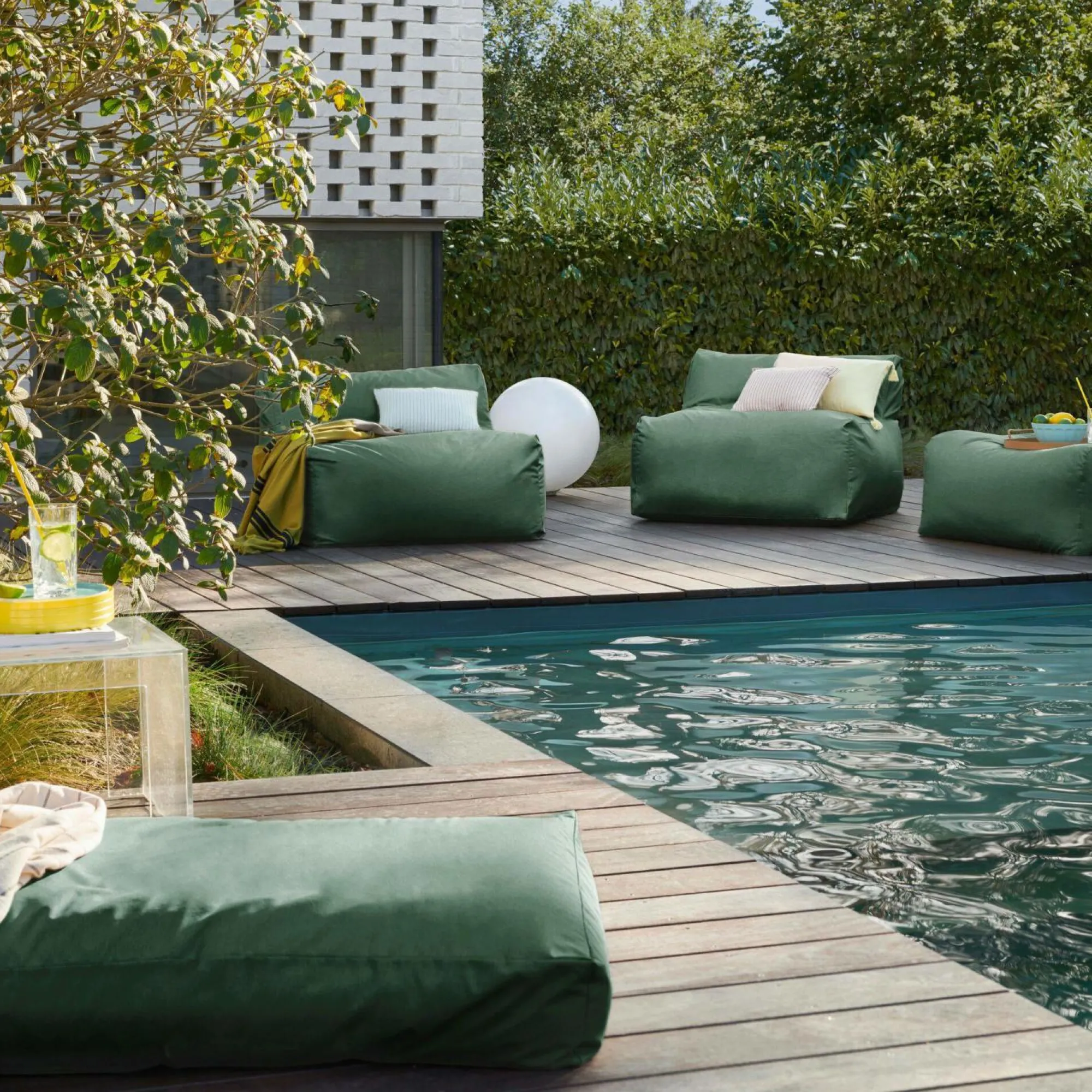 Camif Poufs, Poires Et Coussins De Sol|Poufs, Poires Et Coussins De Sol>Pouf Bain de soleil Recyclé Heva -