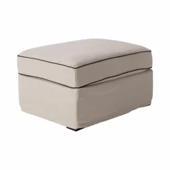 Camif Repose-Pieds>Pouf coton/lin déhoussable Margot -