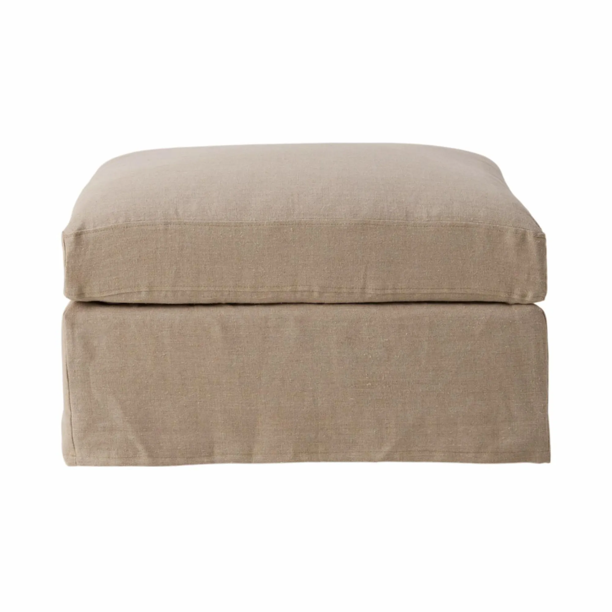 Camif Repose-Pieds>Pouf lin déhoussable Moëze -