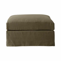 Camif Repose-Pieds>Pouf lin déhoussable Moëze -