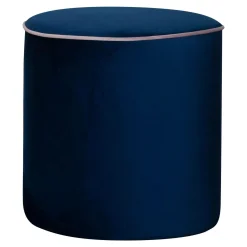 Camif Repose-Pieds>Pouf rond velours Léo -