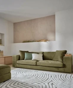 Camif Repose-Pieds>Pouf velours déhoussable Maé -