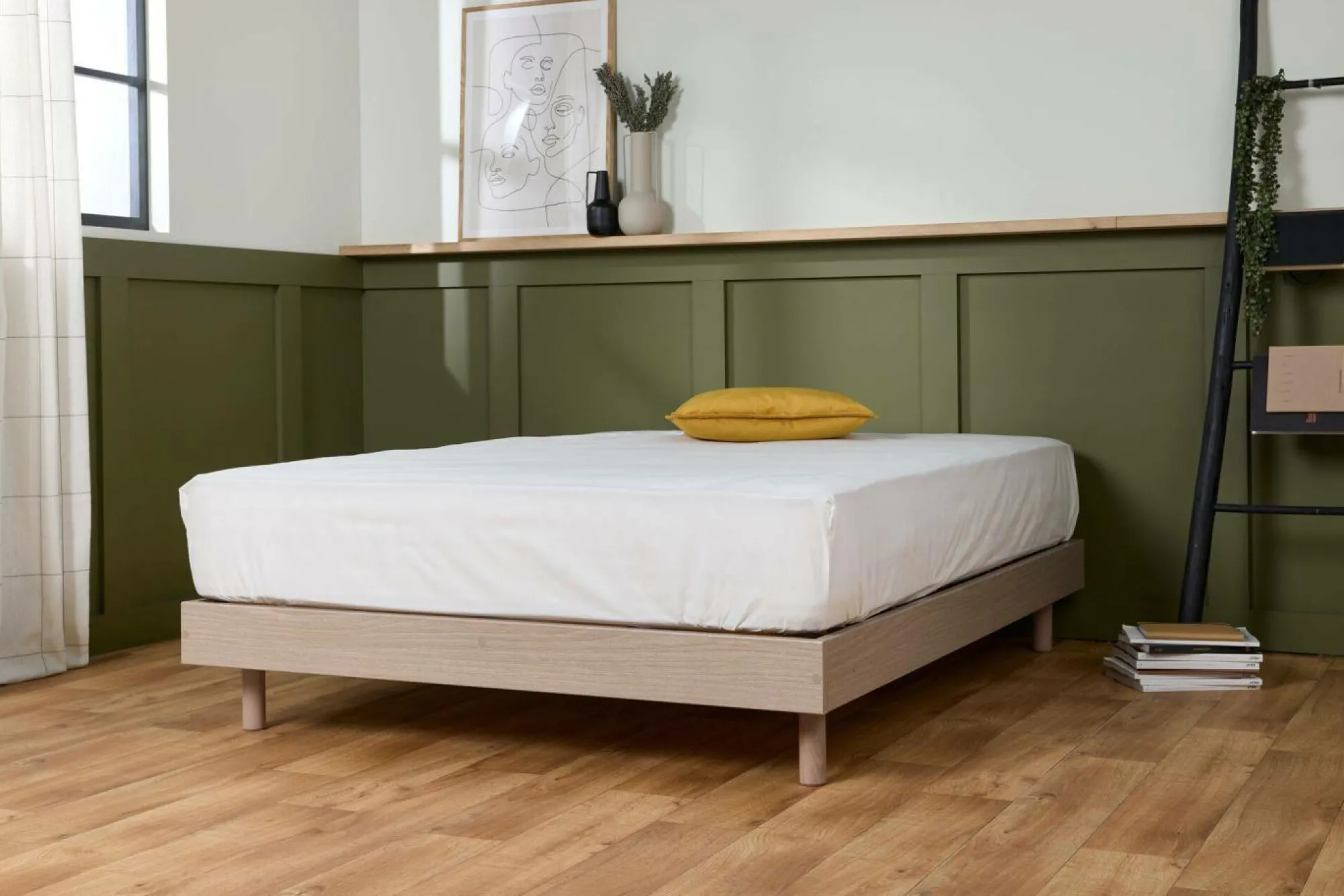 Camif Sommiers 160 X 200 Cm|Sommiers 90 X 190 Cm>Sommier kit décor bois Elian - - 140 x 190 cm
