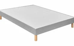 Camif Sommiers 90 X 190 Cm|Sommiers 140 X 190 Cm>Sommier tapissier à lattes et pieds 15 cm Charlotte - 2 x 80 x 200 cm