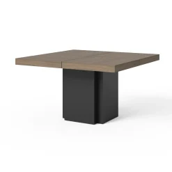 Camif Tables À Manger|Tables>Table à manger carrée décor bois et noir pied central 6 personnes Dusk -
