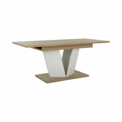 Camif Tables À Manger|Tables>Table à manger rectangulaire extensible décor bois et blanc 8 à 10 personnes Gustave