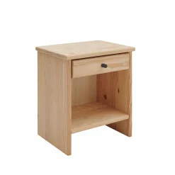 Enfant Camif Tables De Chevet|Tables De Chevet>Table de chevet 1 tiroir bois massif Iris - - Poignées Noir