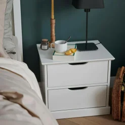 Camif Tables De Chevet|Tables De Chevet>Table de chevet 2 tirois bois massif Théa
