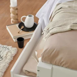 Camif Taies D'Oreiller|Housses De Couette>Taie de traversin percale bio Elise - - Taie de traversin 43 x 185 cm