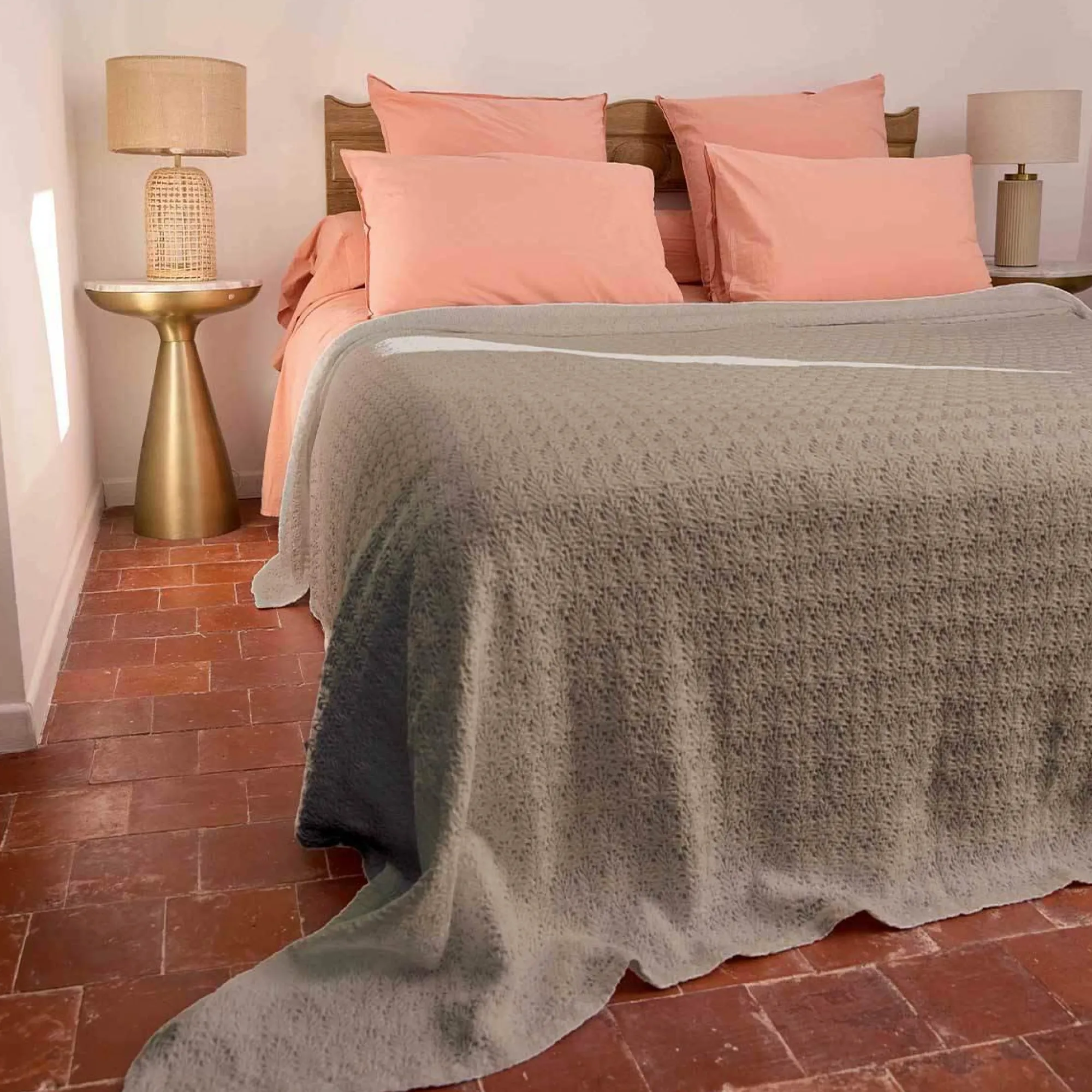 Camif Couvre-Lits>TOISON D'OR Dessus de lit coton stone-washed Bari - - 180 x 250 cm