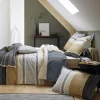 Camif Housses De Couette>TRADILINGE Housse de couette percale Marlow Acier - 140 x 200 cm