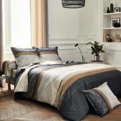 Camif Taies D'Oreiller|Housses De Couette>TRADILINGE Taie d'oreiller satin Tiago Noir - 50 x 70 cm